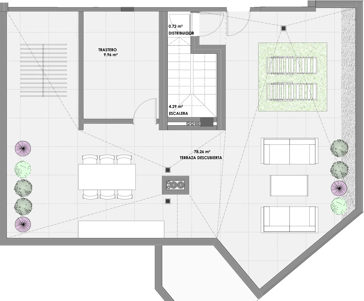 Murcia Montevida – Edificio Natura Vallis 2, 3 dormitorios, Ático tipo F